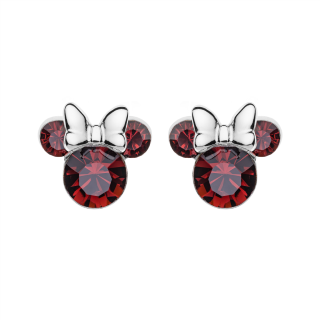Ohrstecker 925/- Silber MINNIE MOUSE Crystal rot