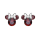 Ohrstecker 925/- Silber MINNIE MOUSE Crystal rot