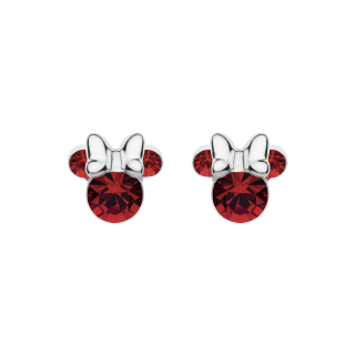 Ohrstecker 925/- Silber MINNIE MOUSE Crystal rot
