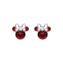 Ohrstecker 925/- Silber MINNIE MOUSE Crystal rot