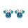 Ohrstecker 925/- Silber MINNI MOUSE Crystal hellblau