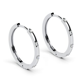 Creolen mit Zirkonia 925/- Silber