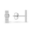 Ohrstecker Rechteck mit Zirkonia Pavé 925/- Silber