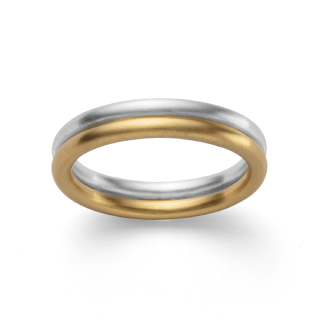 Ring United Colours von Bastian Inverun Teilvergoldetes mit mattierter Oberfläche