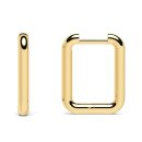 Eckige Creolen aus vergoldetem Silber