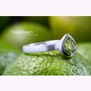 Bastian Inverun Ring Pear Cut Peridot Farbstarker Peridot kombiniert mit 925/- Silber