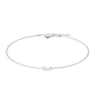 Letters with Love - Armband Buchstabe K Silber