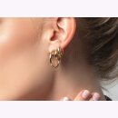 Runde Creole aus vergoldetem Silber poliert