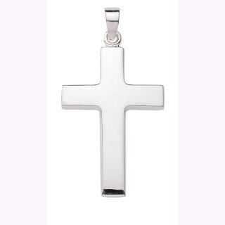 Kreuzanhänger aus poliertem Silber