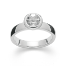 Bastian Inverun Ring White Topaz auspoliertem Silber mit...