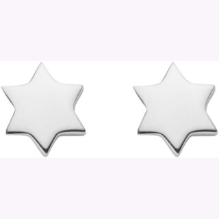 Sternohrstecker aus poliertem Silber