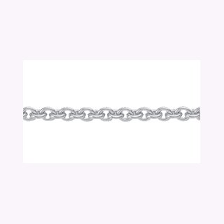 Rundankerkette aus rhodiniertem Silber in 55 cm