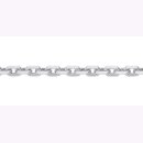 Diamantierte Ankerkette aus Silber in 36 cm