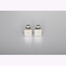Ohrstecker Quadrat Weißgold kratzmatt