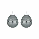 Mallorquinische Tropfenperlen 925/- rh Grau