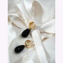 Heide Heinzendorff Einhänger Quarz-Glas Tropfen Orange