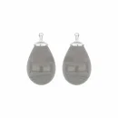 Heide Heinzendorff Einhänger Quarz-Glas Tropfen Grau