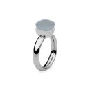 Qudo Ring Firenze Edelstahl mit Kristallstein Light Grey...