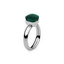 Qudo Ring Firenze Edelstahl mit Kristallstein Emerald -...