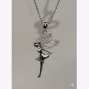 Anhänger Elfe inkl. Kette aus rhodiniertem Silber