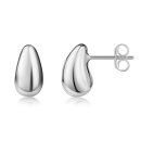 Ohrstecker Drop aus rhodiniertem Silber