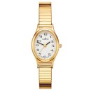 Damenuhr Dugena Vintage Comfort Weiß Gold Zugband Gold