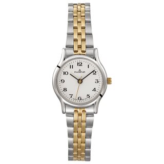 Damenuhr Dugena Vintage Metallband bicolor