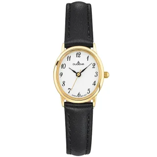 Dau Dugena Vintage Weiß Gold Lederband Schwarz
