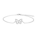 Armband Motiv Schmetterling aus rhodiniertem Silber mit...