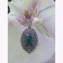 Anhänger aus Silber mit grünem Achat und...