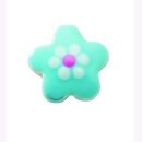 Ohrstecker Blume Blau Silber