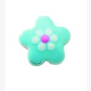 Ohrstecker Blume Blau Silber