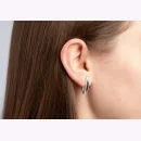 Bastian Inverun Creolen Triangle aus poliertem Silber