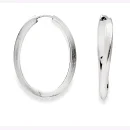 Bastian Inverun Creolen Twist aus rhodiniertem Silber