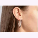 Bastian Inverun Creolen Twist aus rhodiniertem Silber