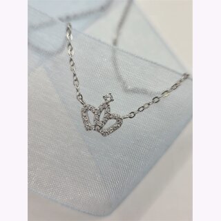 Halskette Krone aus Silber mit Zirkonia