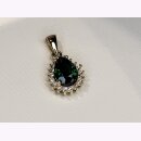 Anhänger 585/- Gold mit Zirkonia grün und...