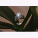 Ring 925/- mit Süßwasserperle und Markasit