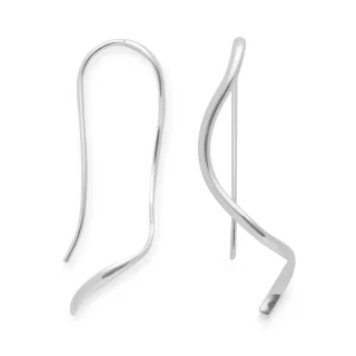 Bastian Inverun Ohrhänger Unique Twist aus poliertem Silber