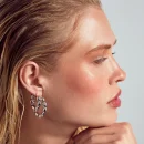 Sif Jakobs Creolen Goccia Cerchi Pianura Medio aus Silber