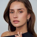 Sif Jakobs Creolen Borsa Pianura Grande aus rhodiniertem Silber