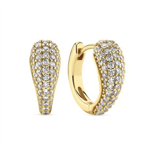 Sif Jakobs Creolen Goccia Circolo aus vergoldetem Silber