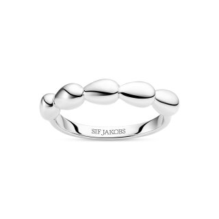 Sif Jakobs Ring Goccia Piccolo Pianura aus rhodiniertem Silber