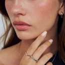 Sif Jakobs Ring Goccia Piccolo Pianura aus rhodiniertem Silber