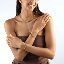 Coeur de Lion Armband Wave Cube Flow gold-braun