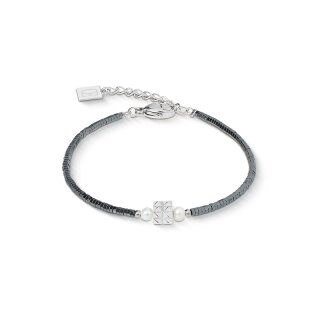 Coeur de Lion Armband Edge & Grace anthrazit-silber