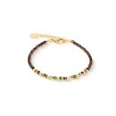 Coeur de Lion Armband golden Whisper braun-oliv