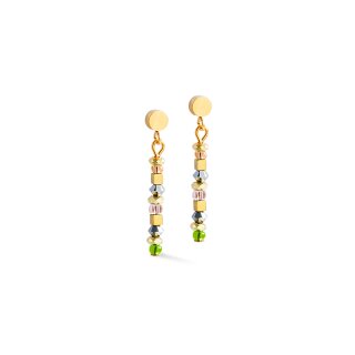 Coeur de Lion Ohrringe golden Whisper braun-oliv