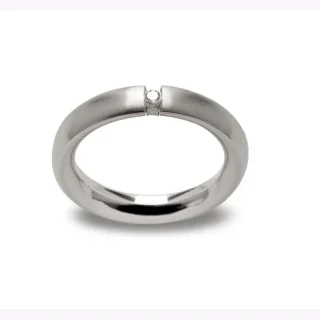 Bastian Inverun Ring aus rhodiniertem Silber mit Brillant