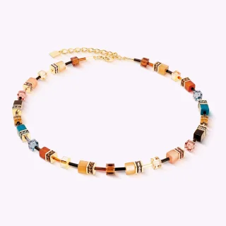 Coeur de Lion GeoCUBE® Iconic Halskette Earth Mirage gold